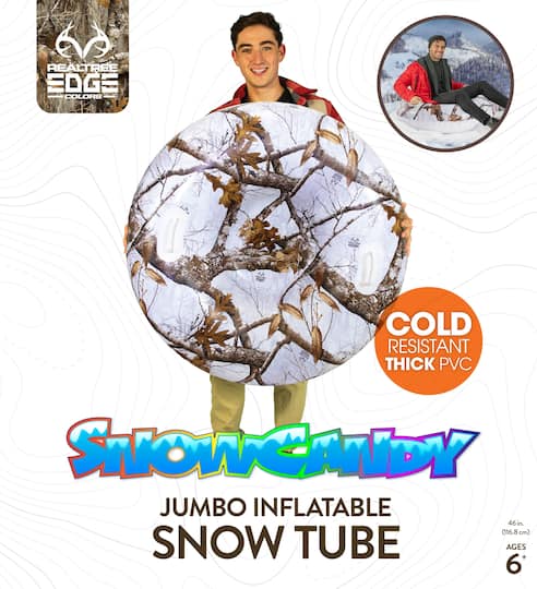SnowCandy Realtree Jumbo 46" Inflatable Snow Tube